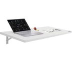 VEVOR Wall Mounted Folding Table, 39.37 x 19.69 Wall Mount Drop Leaf Table, Floating Desk with Iron Bracket, Fold Down Desk