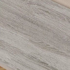 Vitrine 4 portes en chêne gris avec bande LED, portes en verre trempé, éclairage LED, meuble de rangement/garde-manger