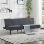 MAYEERTY 69.88 Convertible Futon Sofa Bed with 5-Position Adjustable Backrest
