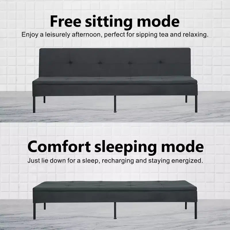 Canapé-lit futon convertible 69.88 avec dossier réglable sur 5 positions