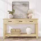 Table d'entrée, table console avec tiroirs de rangement, table de canapé en bois de ferme à 3 niveaux, table de couloir pour entrée, salon