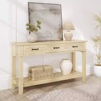 Table d'entrée, table console avec tiroirs de rangement, table de canapé en bois de ferme à 3 niveaux, table de couloir pour entrée, salon