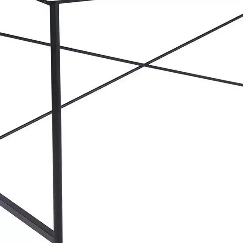 Bureau d'ordinateur en bois marron et noir de 48 po