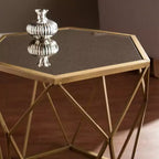 Table d'appoint géométrique – Or