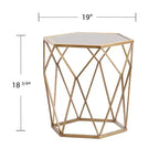 Table d'appoint géométrique – Or