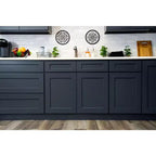 Meuble bas de cuisine de 24 po L x 34,5 po H x 24 po P avec tiroir et portes doubles, cadre en contreplaqué, recouvrement total, fermeture en douceur, prêt à assembler