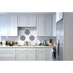 Meuble bas de cuisine de 24 po L x 34,5 po H x 24 po P avec tiroir et portes doubles, cadre en contreplaqué, recouvrement total, fermeture en douceur, prêt à assembler