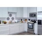 Meuble bas de cuisine de 24 po L x 34,5 po H x 24 po P avec tiroir et portes doubles, cadre en contreplaqué, recouvrement total, fermeture en douceur, prêt à assembler