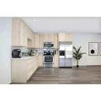 Meuble bas de cuisine de 24 po L x 34,5 po H x 24 po P avec tiroir et portes doubles, cadre en contreplaqué, recouvrement total, fermeture en douceur, prêt à assembler