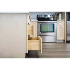 Meuble bas de cuisine de 24 po L x 34,5 po H x 24 po P avec tiroir et portes doubles, cadre en contreplaqué, recouvrement total, fermeture en douceur, prêt à assembler