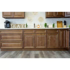 Meuble bas de cuisine de 24 po L x 34,5 po H x 24 po P avec tiroir et portes doubles, cadre en contreplaqué, recouvrement total, fermeture en douceur, prêt à assembler