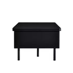 Table basse relevable avec 2 tiroirs, table de cocktail moderne, table d'appoint pour canapé, table de rangement avec plateau pliant, blanc/noir