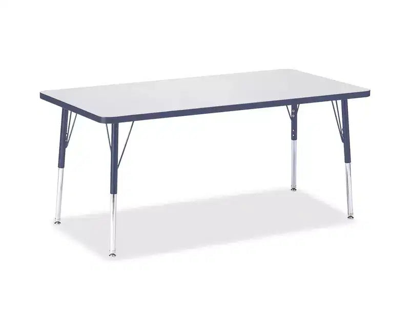 Baies Table rectangulaire 30 x 60 po Bleu pour adulte