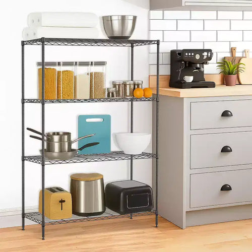 Étagère métallique à 4 niveaux pour cuisine, réglable