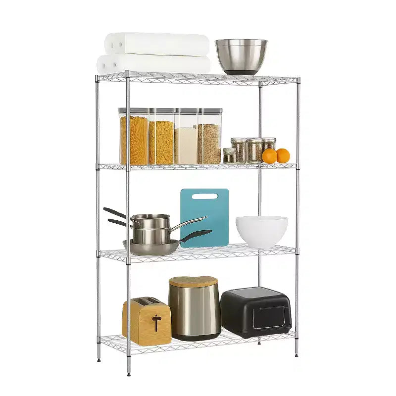 Étagère métallique à 4 niveaux pour cuisine, réglable
