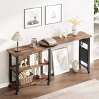 Table d'appoint rotative à 360 degrés, table d'appoint mobile avec sac de rangement supplémentaire, 6 roulettes verrouillables, tables pivotantes polyvalentes pour chambre, salon, bureau