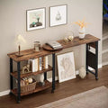 Table d'appoint rotative à 360 degrés, table d'appoint mobile avec sac de rangement supplémentaire, 6 roulettes verrouillables, tables pivotantes polyvalentes pour chambre, salon, bureau