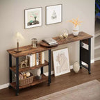 Table d'appoint rotative à 360 degrés, table d'appoint mobile avec sac de rangement supplémentaire, 6 roulettes verrouillables, tables pivotantes polyvalentes pour chambre, salon, bureau