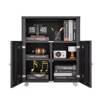 Armoire de rangement métallique sur roulettes, support d'imprimante roulant avec portes et étagère pour bureau à domicile