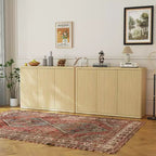 Buffet de rangement de 46,7 po, buffet en bois avec étagères réglables et 3 portes