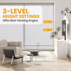 Meuble TV moderne avec support réglable, commode de rangement à 6 tiroirs - Grande table console multimédia en MDF pour téléviseurs de 32 à 80 pouces - Meuble de divertissement pour salon