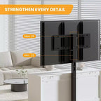 Meuble TV moderne avec support réglable, commode de rangement à 6 tiroirs - Grande table console multimédia en MDF pour téléviseurs de 32 à 80 pouces - Meuble de divertissement pour salon