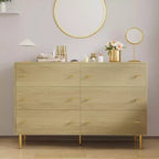 Commode de Ferme à 6 Tiroirs, Commode Rustique en Bois, Grand Rangement, Armoire de Rangement Décorative, Pour Chambre à Coucher, Salon