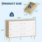 Commode de Ferme à 6 Tiroirs, Commode Rustique en Bois, Grand Rangement, Armoire de Rangement Décorative, Pour Chambre à Coucher, Salon