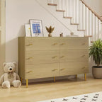 Farmhouse 6 Drawer Dresser, Dresser Wood Rustic Chest, Large Storage, Decorative Storage Cabinet, for Bedroom, Living Room