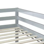 Cadre de lit double avec rangement sous le lit, silencieux, en métal robuste