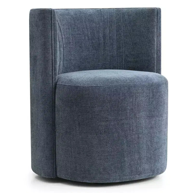 Chaises de salle à manger modernes pivotantes, sans accoudoirs, en tissu texturé tissé, avec dossier incurvé, pour salle à manger ou cuisine