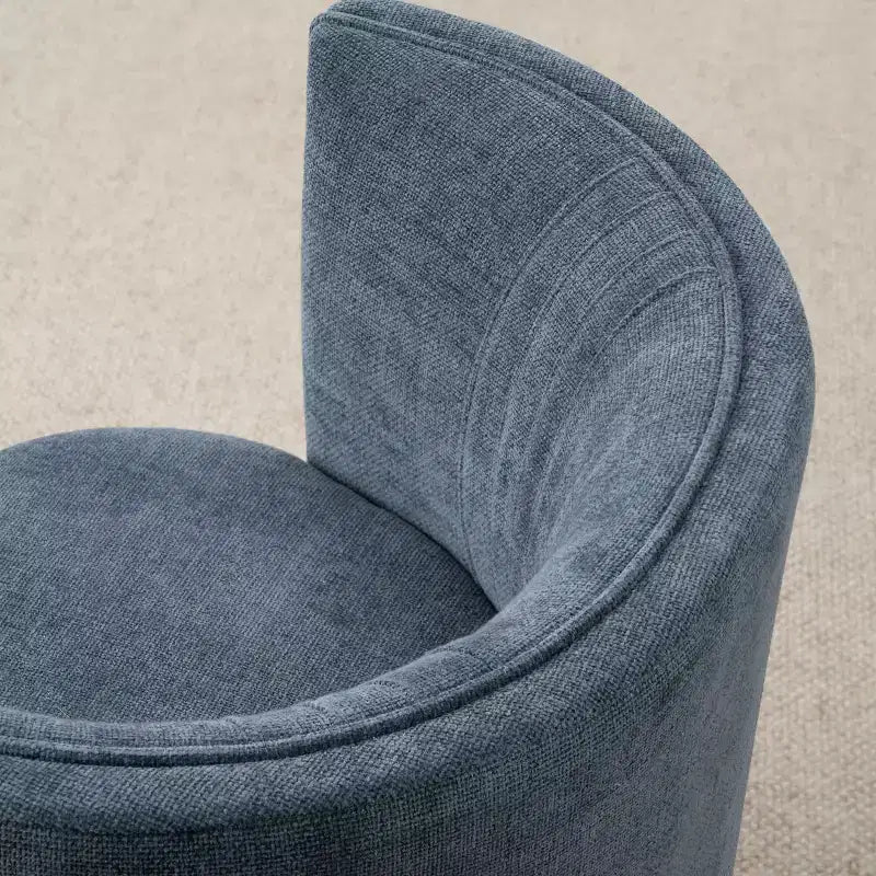 Chaises de salle à manger modernes pivotantes, sans accoudoirs, en tissu texturé tissé, avec dossier incurvé, pour salle à manger ou cuisine