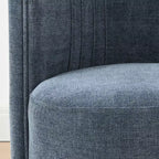 Chaises de salle à manger modernes pivotantes, sans accoudoirs, en tissu texturé tissé, avec dossier incurvé, pour salle à manger ou cuisine