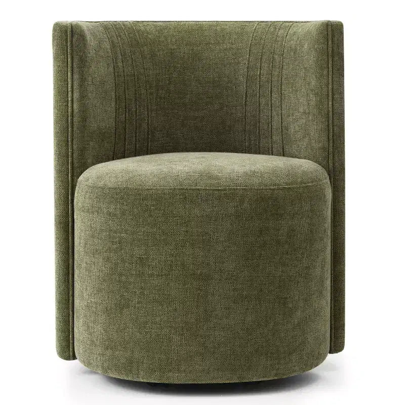Chaises de salle à manger modernes pivotantes, sans accoudoirs, en tissu texturé tissé, avec dossier incurvé, pour salle à manger ou cuisine