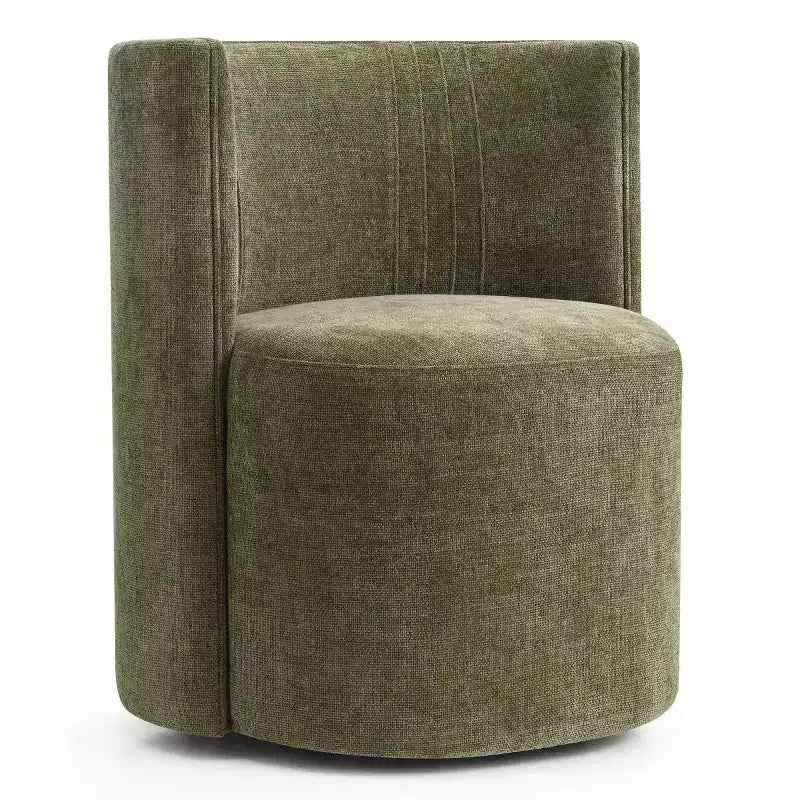 Chaises de salle à manger modernes pivotantes, sans accoudoirs, en tissu texturé tissé, avec dossier incurvé, pour salle à manger ou cuisine
