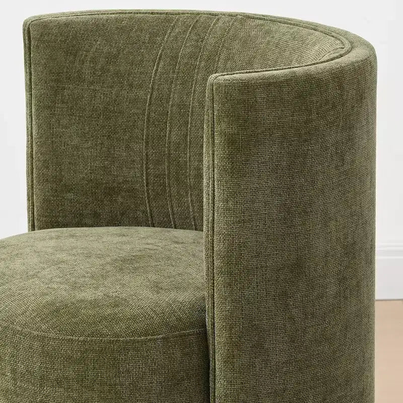 Chaises de salle à manger modernes pivotantes, sans accoudoirs, en tissu texturé tissé, avec dossier incurvé, pour salle à manger ou cuisine