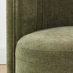 Chaises de salle à manger modernes pivotantes, sans accoudoirs, en tissu texturé tissé, avec dossier incurvé, pour salle à manger ou cuisine