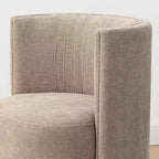 Chaises de salle à manger modernes pivotantes, sans accoudoirs, en tissu texturé tissé, avec dossier incurvé, pour salle à manger ou cuisine