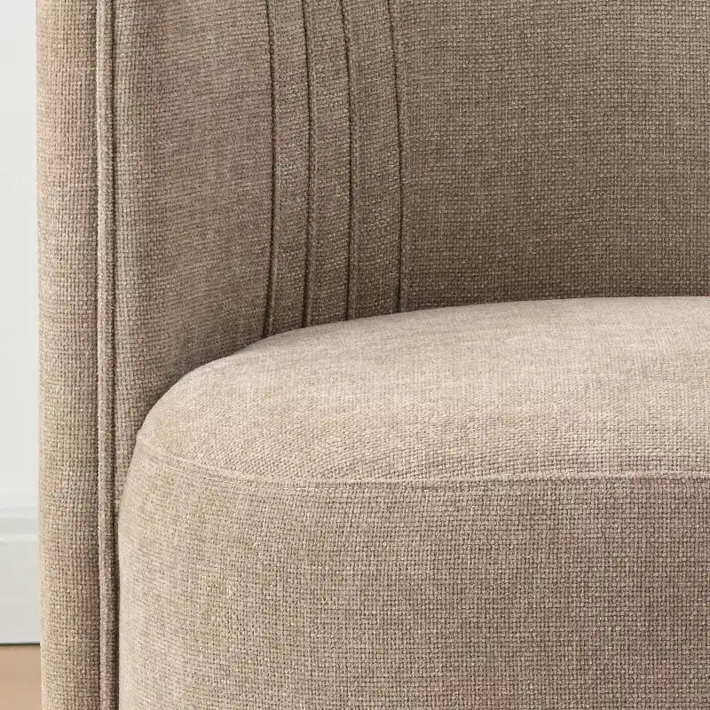 Chaises de salle à manger modernes pivotantes, sans accoudoirs, en tissu texturé tissé, avec dossier incurvé, pour salle à manger ou cuisine