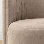 Chaises de salle à manger modernes pivotantes, sans accoudoirs, en tissu texturé tissé, avec dossier incurvé, pour salle à manger ou cuisine