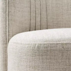 Chaises de salle à manger modernes pivotantes, sans accoudoirs, en tissu texturé tissé, avec dossier incurvé, pour salle à manger ou cuisine