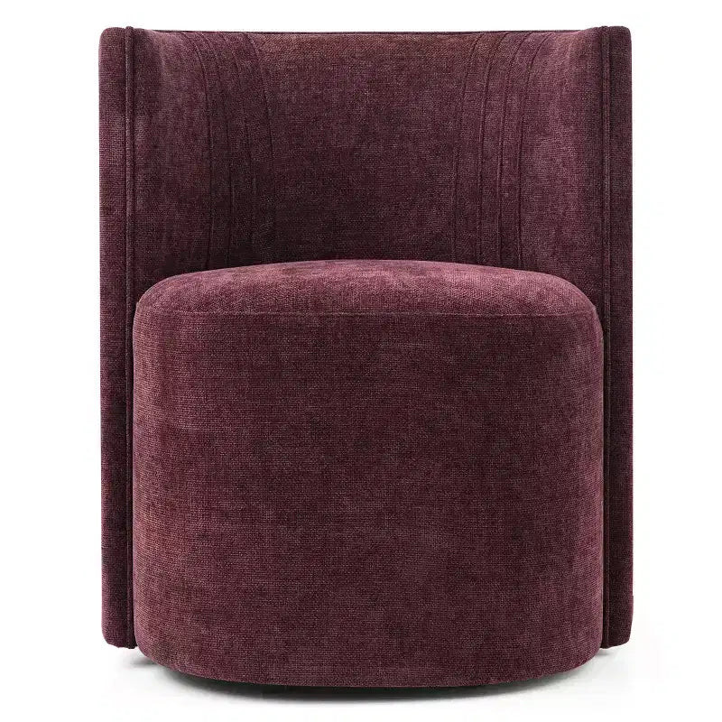 Chaises de salle à manger modernes pivotantes, sans accoudoirs, en tissu texturé tissé, avec dossier incurvé, pour salle à manger ou cuisine