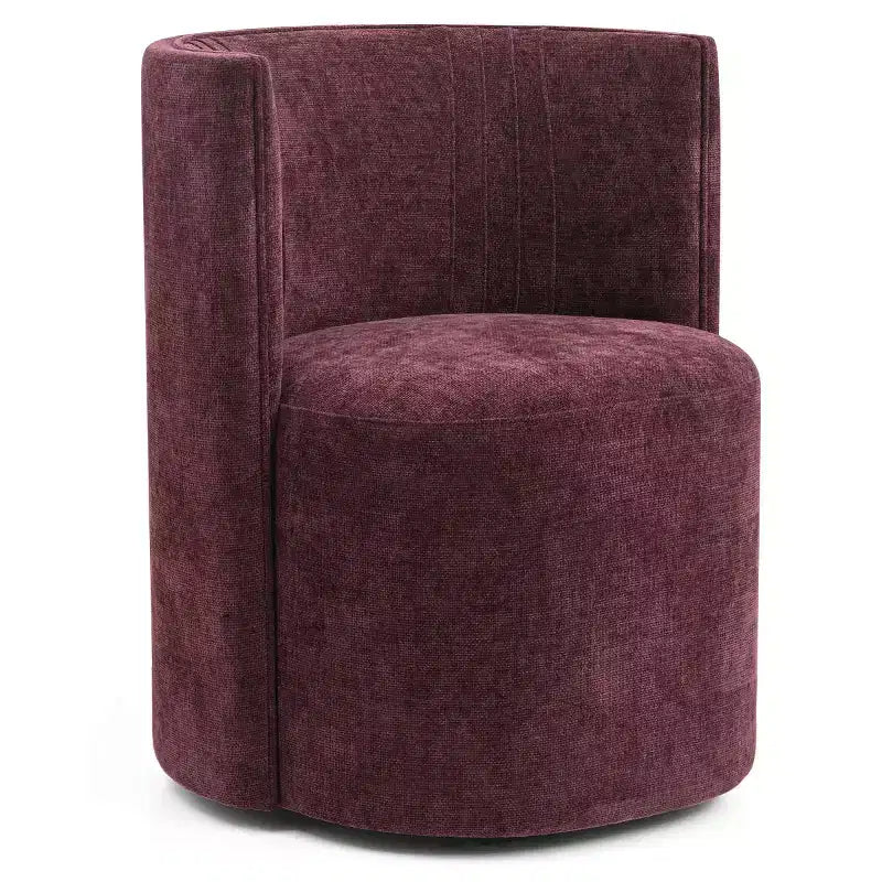 Chaises de salle à manger modernes pivotantes, sans accoudoirs, en tissu texturé tissé, avec dossier incurvé, pour salle à manger ou cuisine