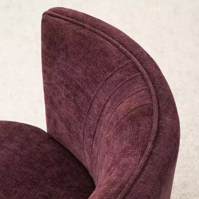 Chaises de salle à manger modernes pivotantes, sans accoudoirs, en tissu texturé tissé, avec dossier incurvé, pour salle à manger ou cuisine