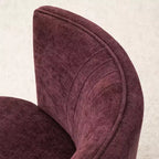 Chaises de salle à manger modernes pivotantes, sans accoudoirs, en tissu texturé tissé, avec dossier incurvé, pour salle à manger ou cuisine