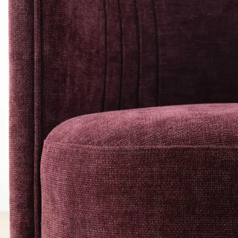 Chaises de salle à manger modernes pivotantes, sans accoudoirs, en tissu texturé tissé, avec dossier incurvé, pour salle à manger ou cuisine