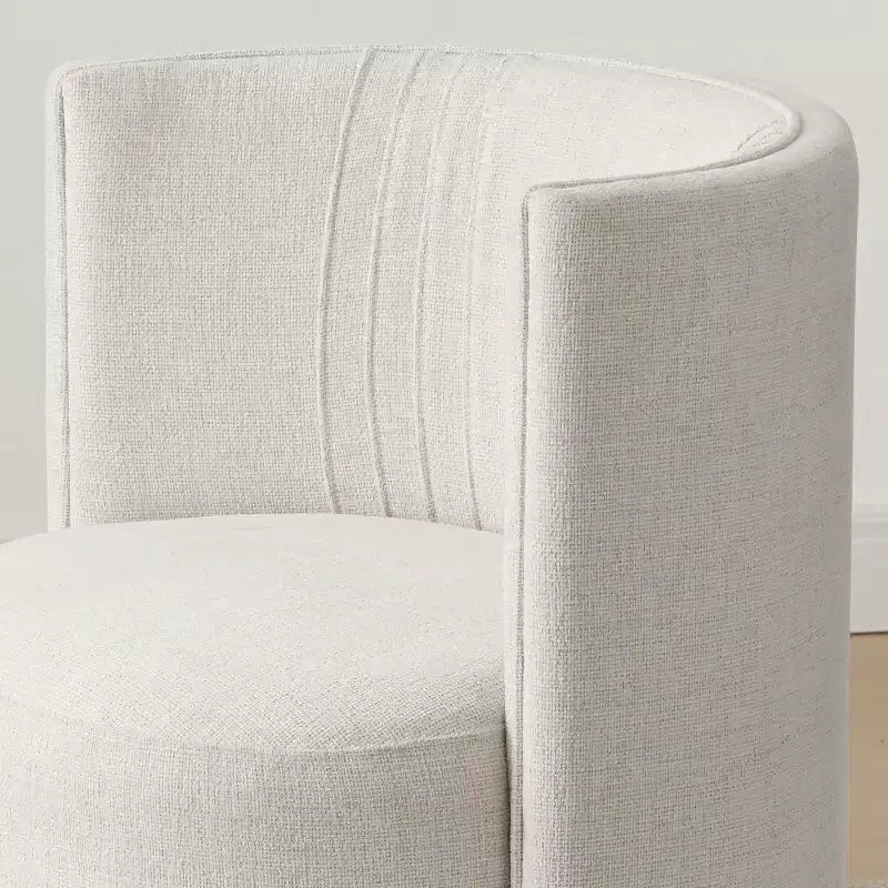 Chaises de salle à manger modernes pivotantes, sans accoudoirs, en tissu texturé tissé, avec dossier incurvé, pour salle à manger ou cuisine