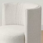 Chaises de salle à manger modernes pivotantes, sans accoudoirs, en tissu texturé tissé, avec dossier incurvé, pour salle à manger ou cuisine