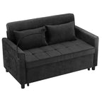 56.9 Canapé deux places convertible avec coussin de dossier réversible et deux ports USB