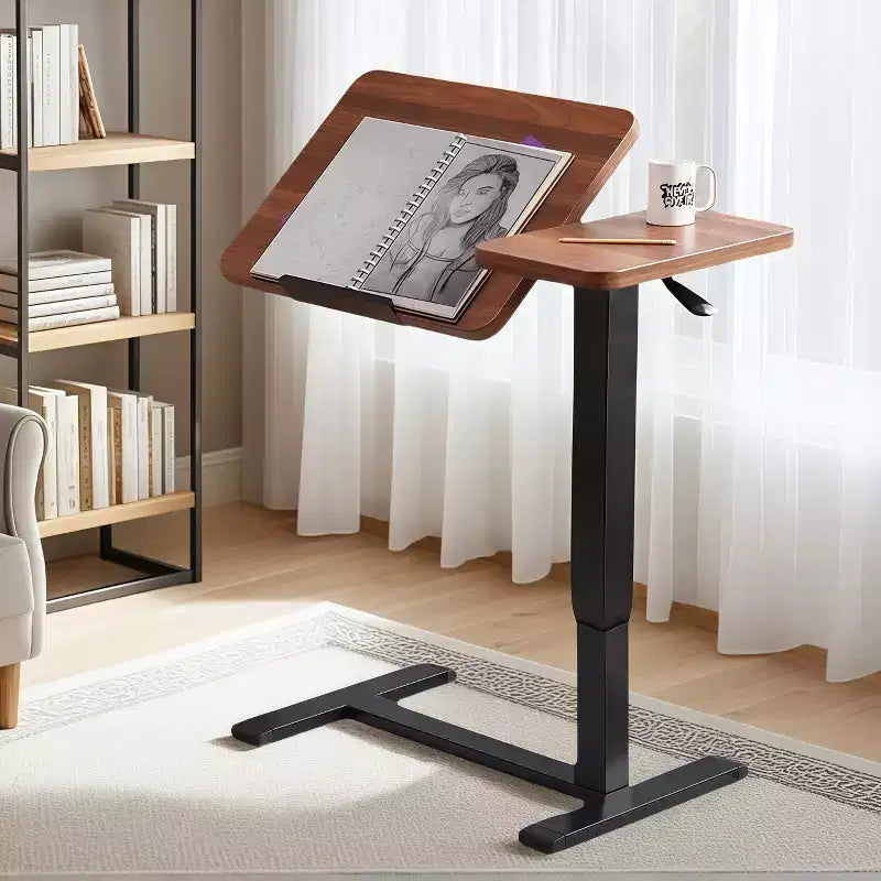 Table de nuit mobile à roulettes surélevée pour chambre à coucher ou salon
